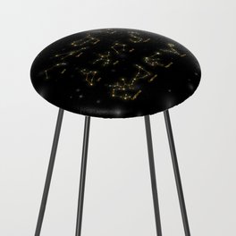 Zodiac signs astrology astrological constellations symbols gold Counter Stool