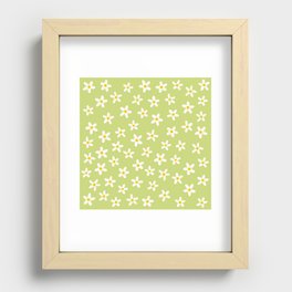 Green Daisies Recessed Framed Print