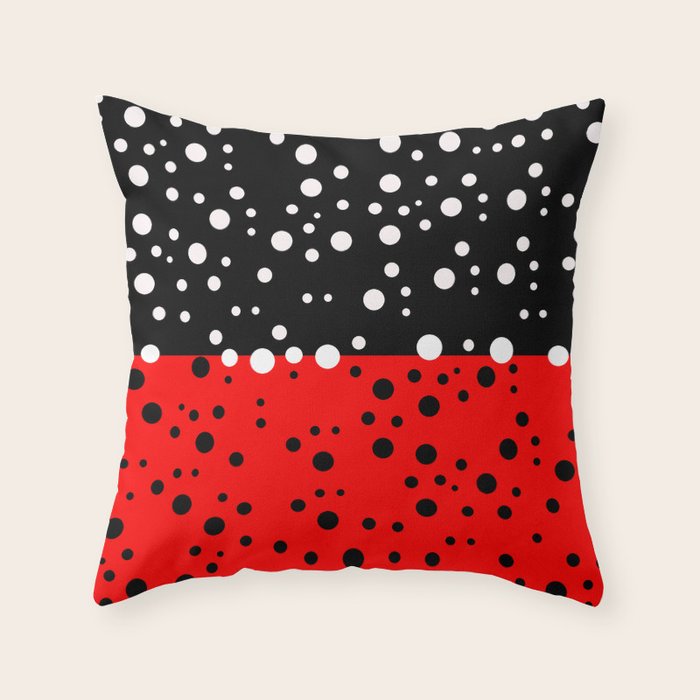 Modern Warm Lovely Red Black Decorative Throw Pillow