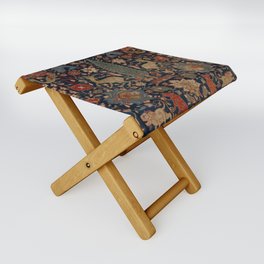 Antique Tapestry Folding Stool