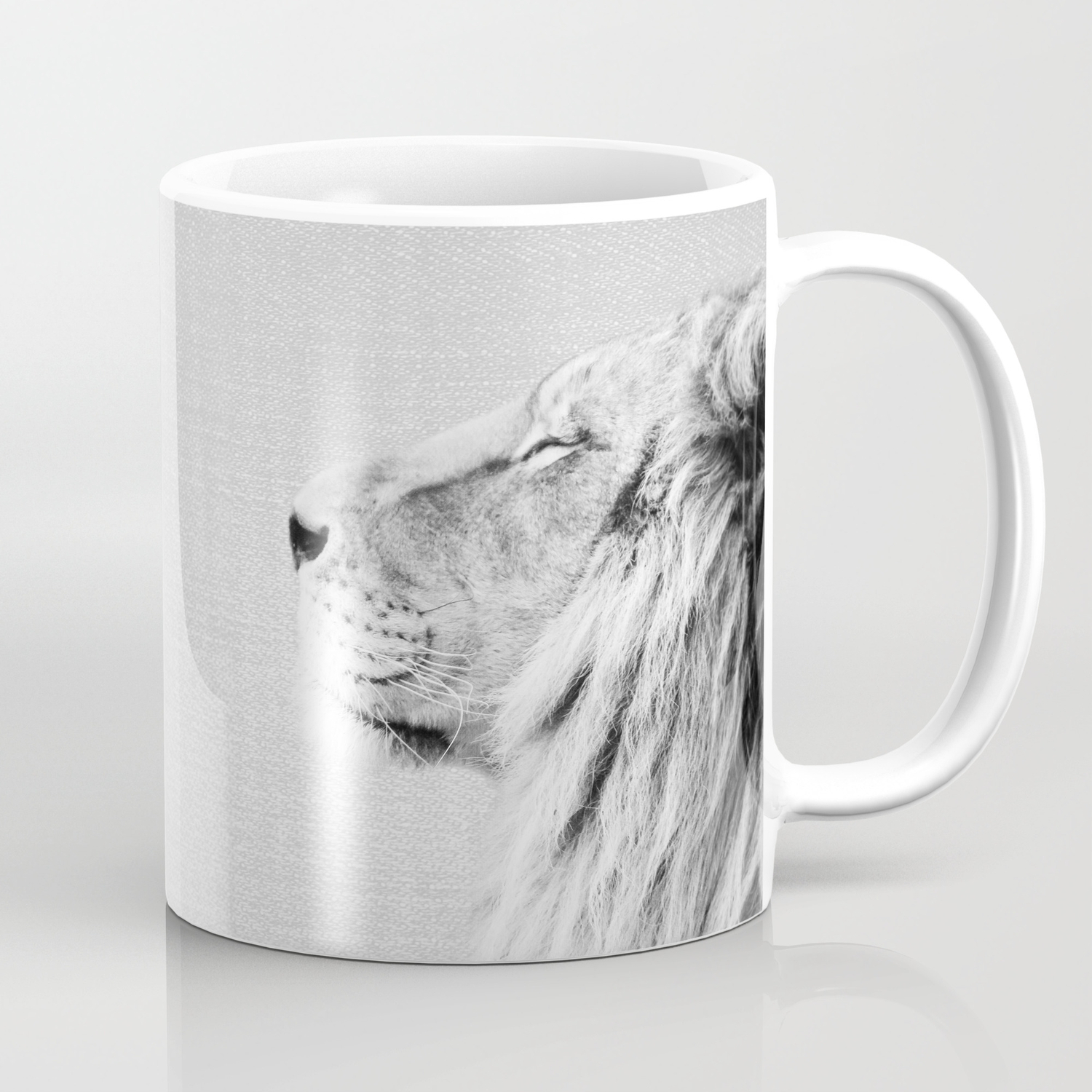 Lion Portrait Black White Coffee Mug By Galdesign Society6