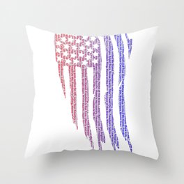 Patriotic Flag Throw Pillow