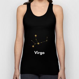 Virgo, Virgo Sign, Black Unisex Tank Top