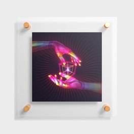 Psychedelic Energy Hands 6 (GIF) Floating Acrylic Print