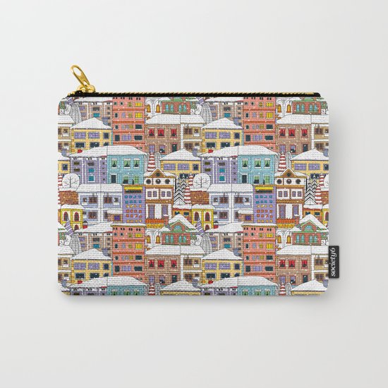 Winter town pattern Carry-All Pouch