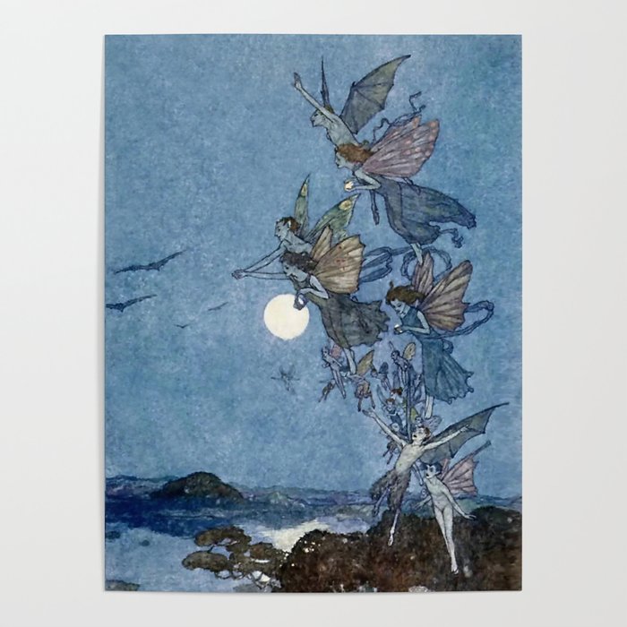 “Elves” Fairy Tale Art by Edmund Dulac Poster
