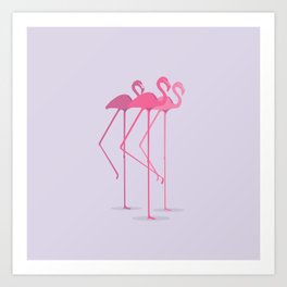 Flamingo Walk Art Print