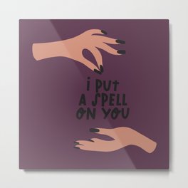 I PUT A SPELL ON YOU ( DARK PURPLE) Metal Print | Happyhalloween, Lunar, Poster, 31October, Pumpkin, Witch, Luna, Boo, Mystical, Bespoky 
