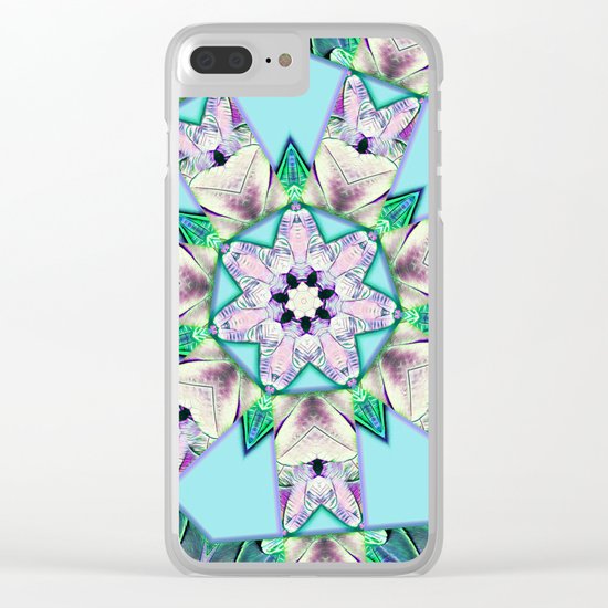 floral star mandala Clear iPhone Case