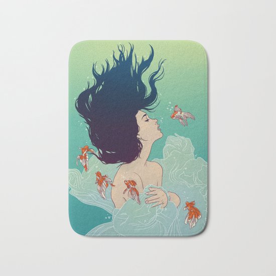 Underwater Lady Bath Mat