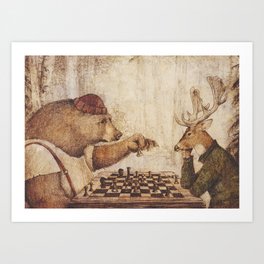 Wild Chess Art Print