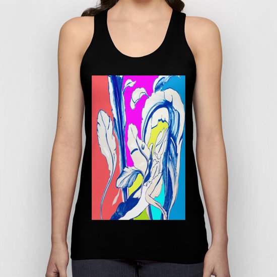 Plant in Blue Marker - Leaf of Life Miracle Leaf - Colorful Unisex Tank Top
