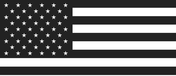American Flag Stars And Stripes Black White Coffee Mug By