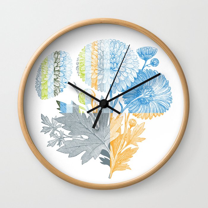 Flower Division Wall Clock