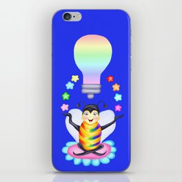 Bee Rainbow Lightbulb Idea iPhone Skin