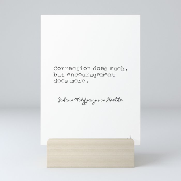 Johann Wolfgang von Goethe Writer philosophy quote Mini Art Print by epic paper CREDIT: SOCIETY6