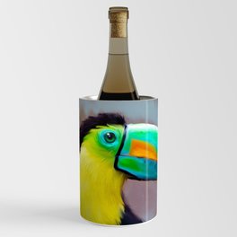 Toucan painting colorful bird - tropical Wine Chiller