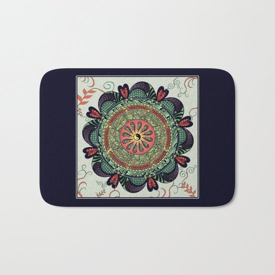 812 Multicolor Mandala Bath Mat