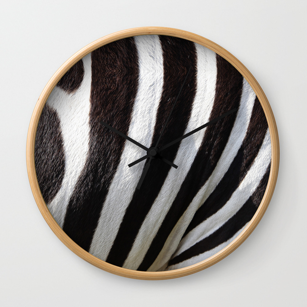 Pop Safari 01 Zebra Wall Clock By Marcanton Society6