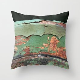 Green and Rust Throw Pillow