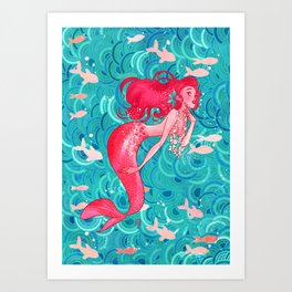 Blue Lagoon - Tropical Bliss  Art Print