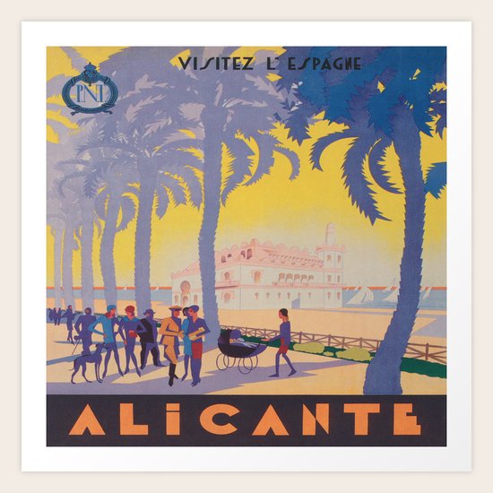 Alicante, Spain Vintage Travel Poster Art Print by vintagevault | Society6