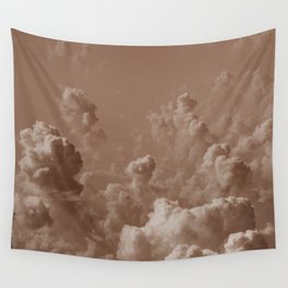 Dark Academia Aesthetic brown clouds Wall Tapestry