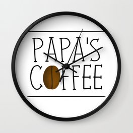 Papa's Coffee Wall Clock