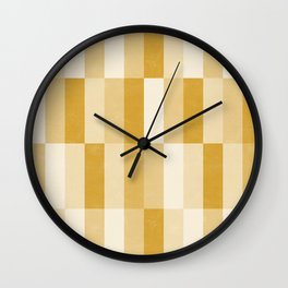 harmony stack - mustard yellow Wall Clock