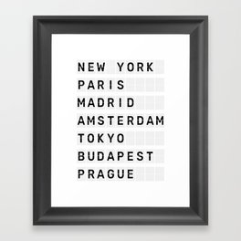 International Destinations - White Framed Art Print