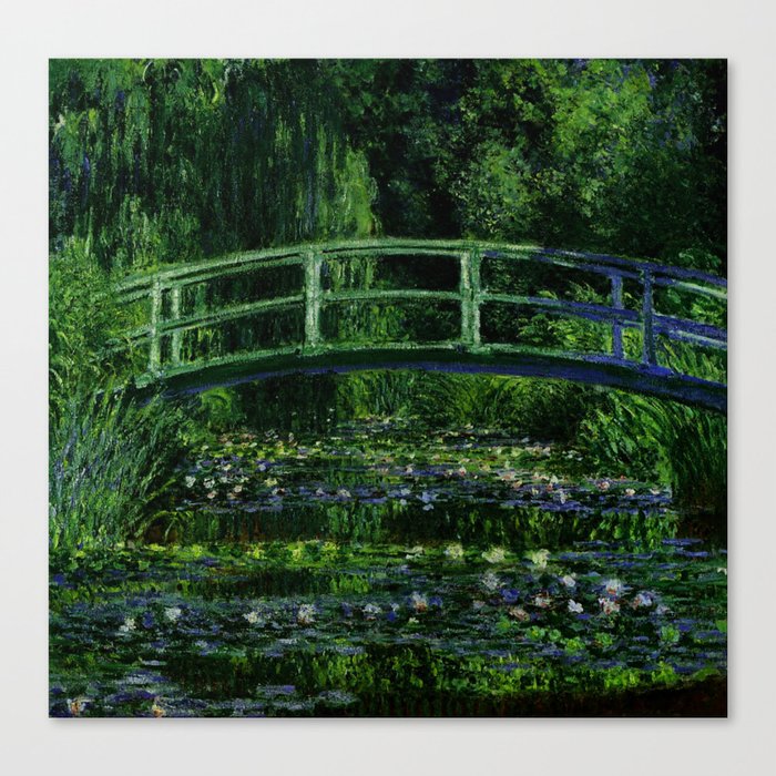 The Water Lily Pond Deep & Dark Canvas Print