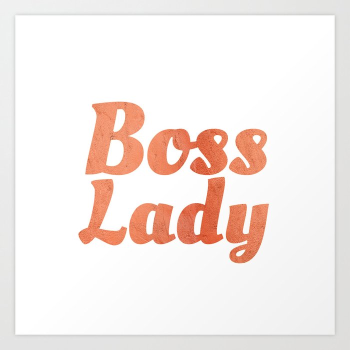 Boss Lady in Cursive Red Rock Art Print