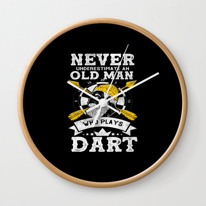 Darts Funny Dart Player Gift Wall Clock