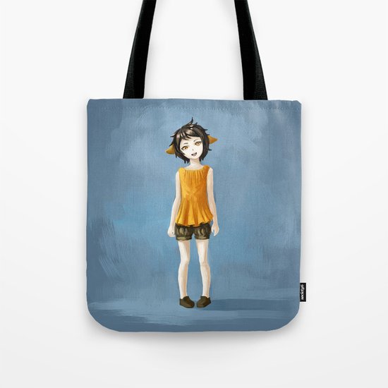 Girl in shorts Tote Bag