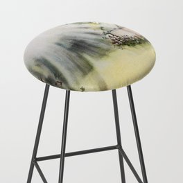 Cottage in Woods Watercolour Painting Bar Stool