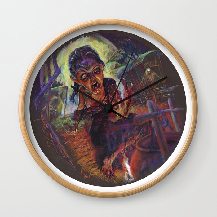 The Wolf Woman Wall Clock