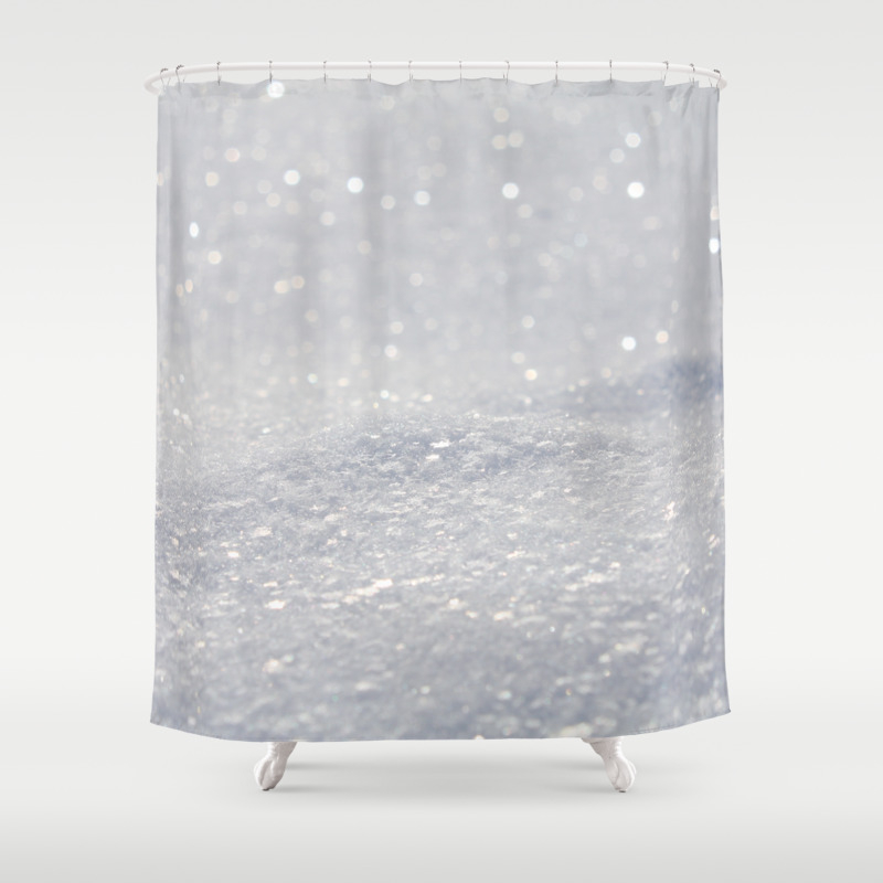 silver shower curtains'