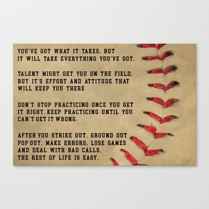 Baseball Gift - you’ve got what  it takes Canvas Print