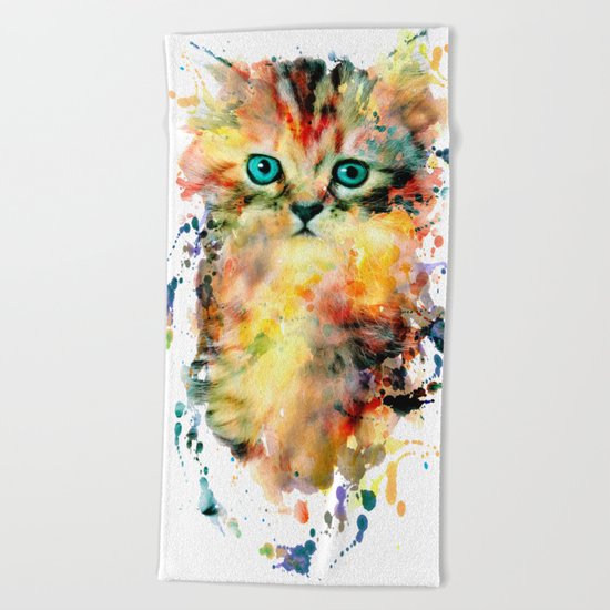 Kitten Beach Towel