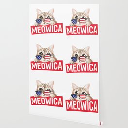 Meowica American Cat Independence Day Wallpaper