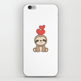 Sloth Cute Animals With Hearts Favorite Animal iPhone Skin