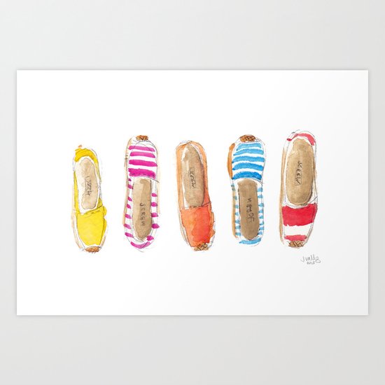Summer Espadrilles Art Print