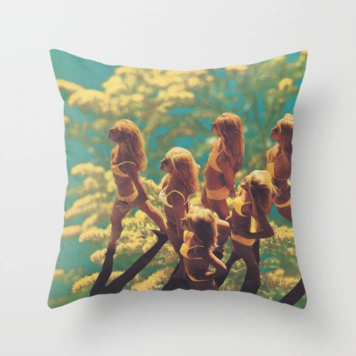 Solar Power Garden Throw Pillow