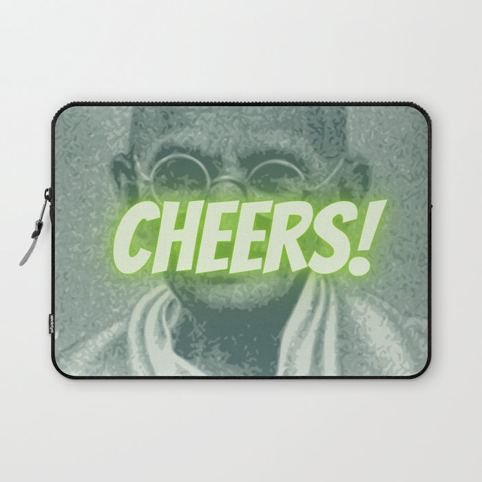 Cheers Gandhi Portrait Peace Illustration Laptop Sleeve