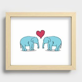 Elephant Love Recessed Framed Print