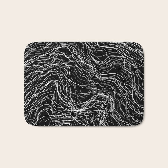 White Veins Bath Mat