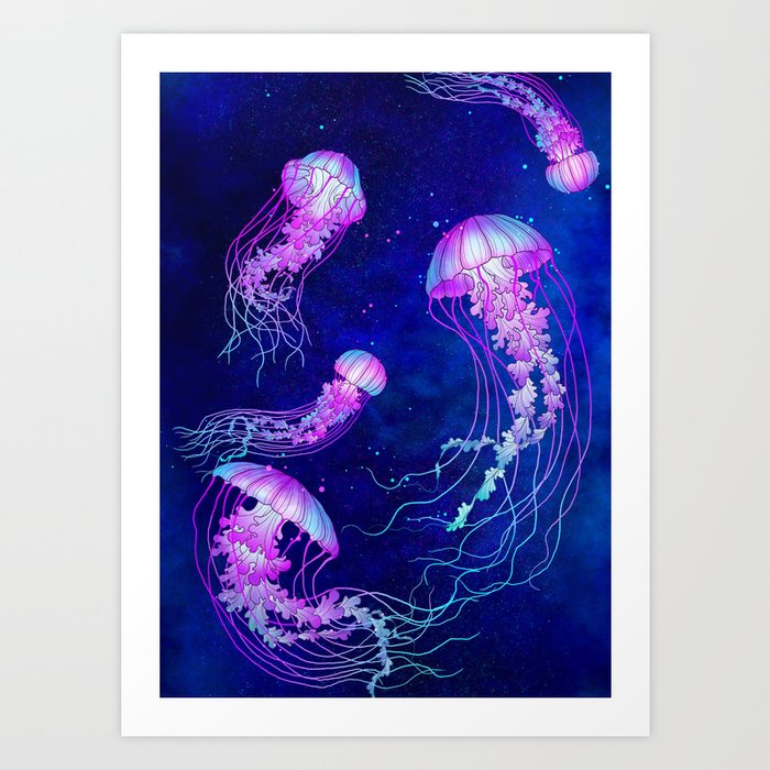 Cosmic Jellyfish Art Print