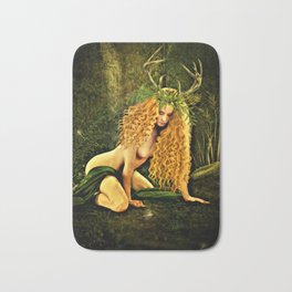 FAWNA Bath Mat | Womanportraits, Sexy, Nudeportraits, Surreal, Sensual, Forest, Nudefemale, Fairytale, Nature, Collage 