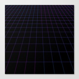 Simple Synthwave Grids Canvas Print