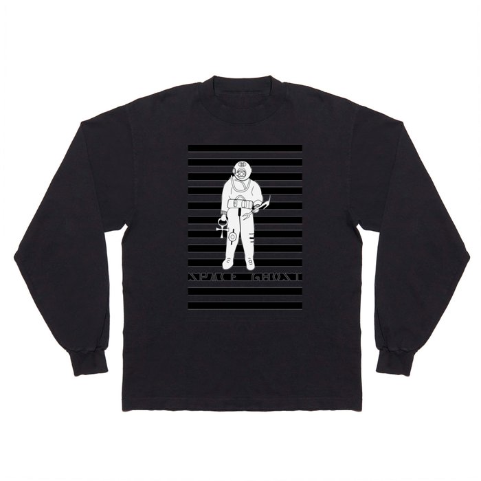 SPACE GHOST BLK Long Sleeve T Shirt